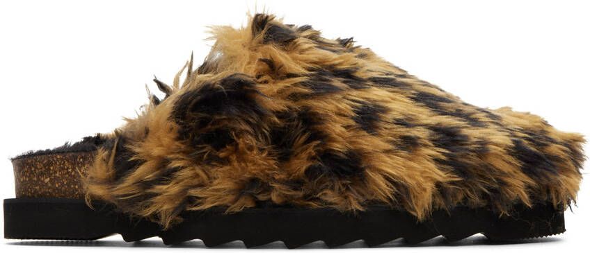 Palm Angels Orange & Black Palm Mule