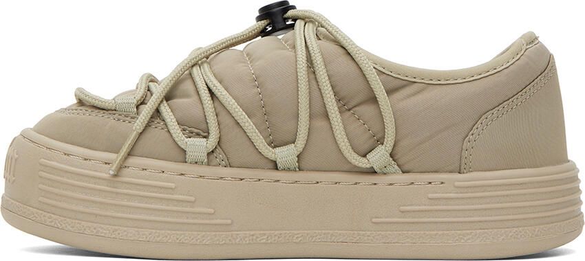 Palm Angels Beige Snow Puffed Sneakers - Picture 3