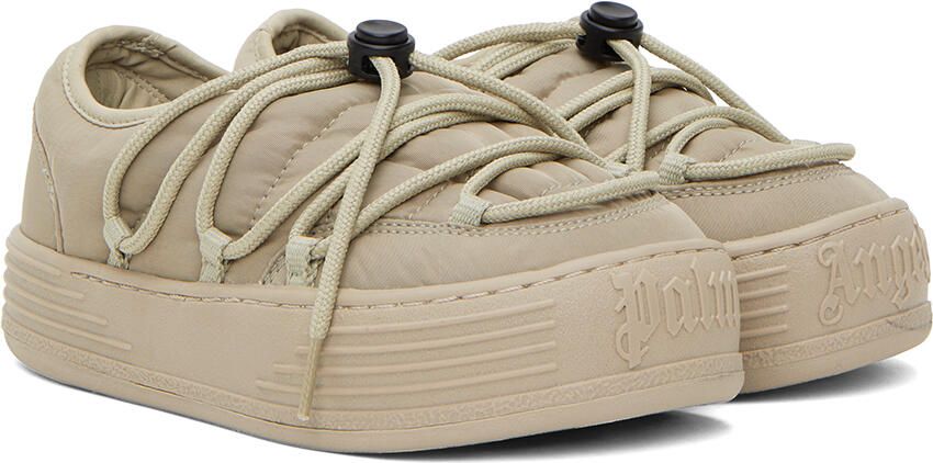 Palm Angels Beige Snow Puffed Sneakers - Picture 2