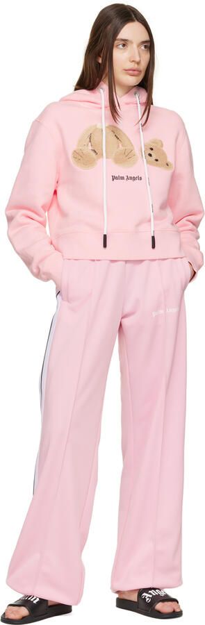 Palm Angels Black Embossed Slides - Picture 6