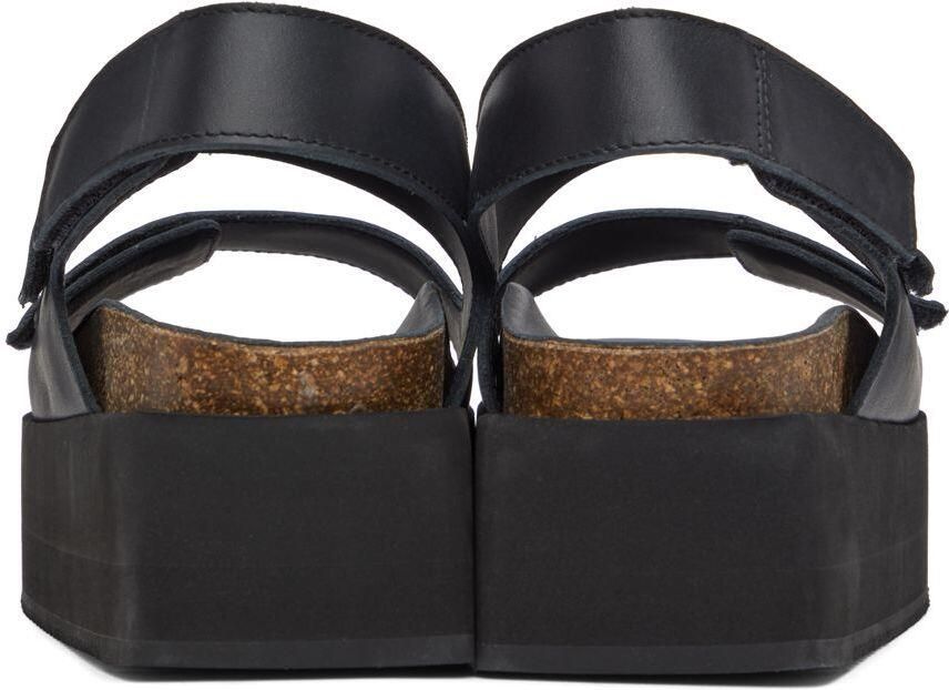 Palm Angels Black Leather Sandals