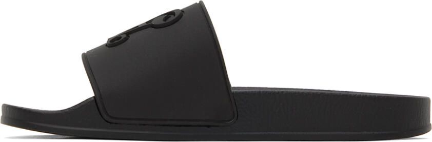 Palm Angels Black Monogram Slides - Picture 3