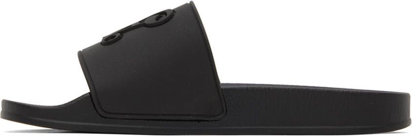 Palm Angels Black Monogram Slides - Picture 4