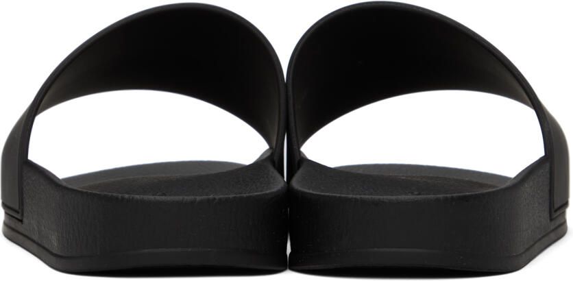 Palm Angels Black New Logo Pool Slides