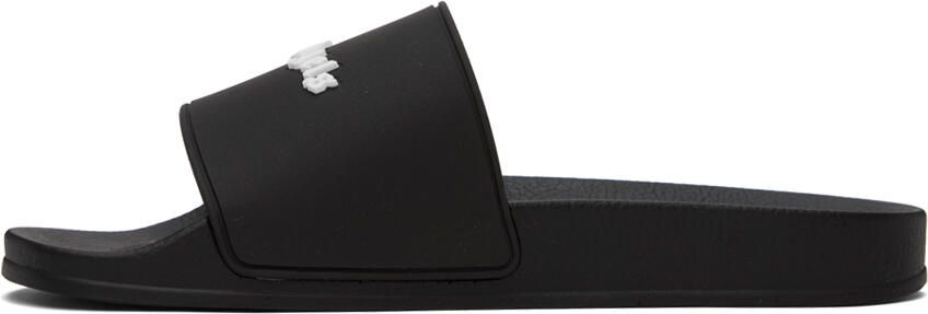 Palm Angels Black New Logo Pool Slides - Picture 4