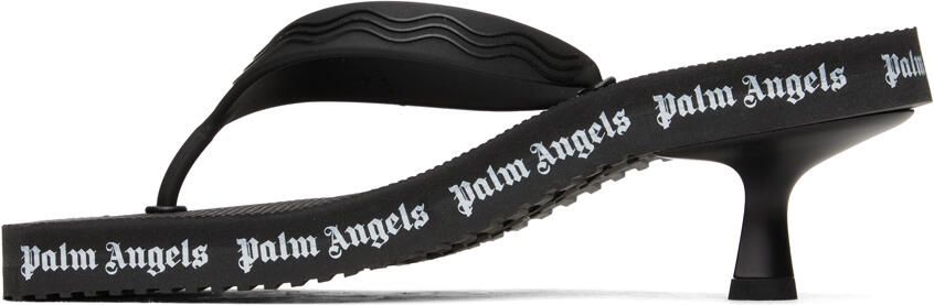 Palm Angels Black Palm Logo Heeled Sandals - Picture 4