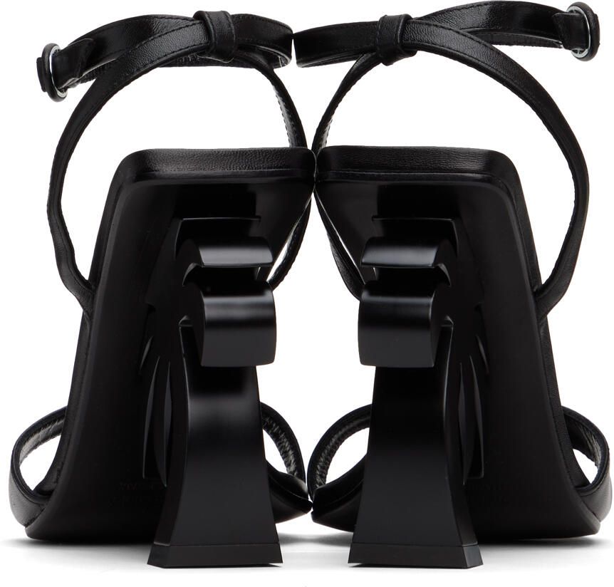 Palm Angels Black Sculptural Heeled Sandals