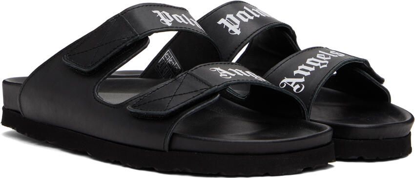 Palm Angels Black Velcro Strap Sandals - Picture 2