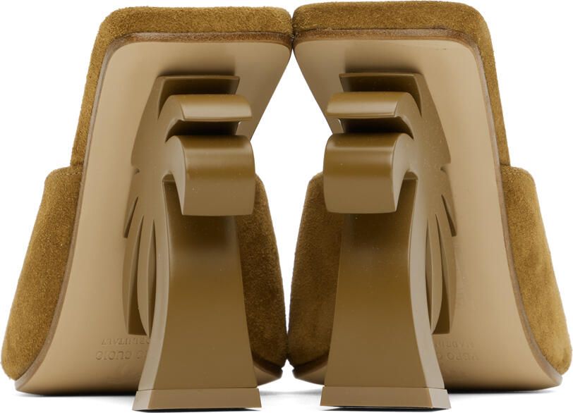 Palm Angels Brown Palm Mules