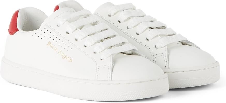Palm Angels Kids White & Red New Tennis Sneakers - Picture 2