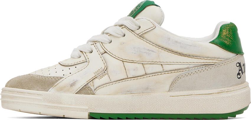 Palm Angels Off-White & Green University Sneakers - Picture 3