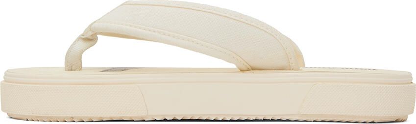 Palm Angels Off-White Logo Flip Flops - Picture 4