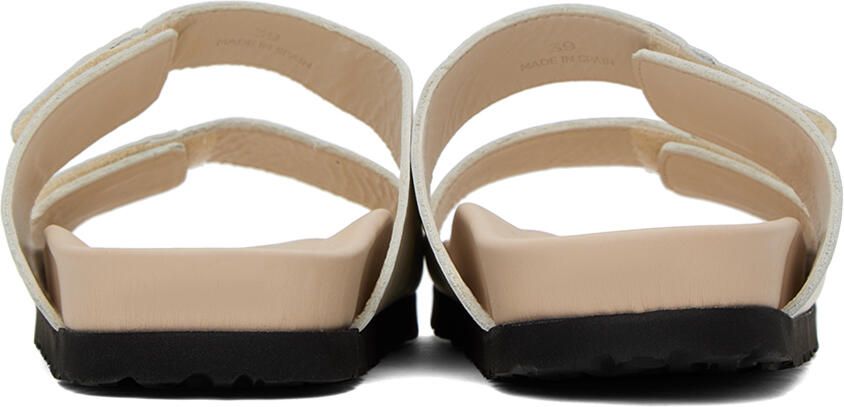 Palm Angels Off-White Logo Sandals - Picture 2