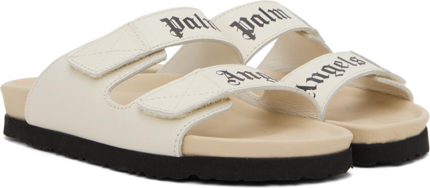 Palm Angels Off-White Logo Sandals - Picture 2