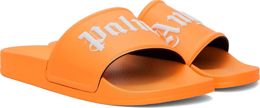 Palm Angels Orange Printed Slides - Picture 3
