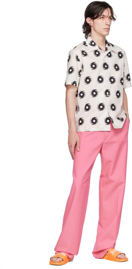 Palm Angels Orange Printed Slides