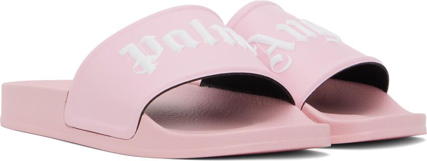 Palm Angels Black Embossed Slides - Picture 4