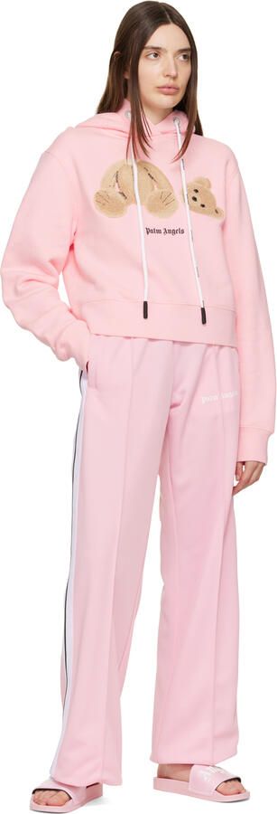 Palm Angels Black Embossed Slides - Picture 3