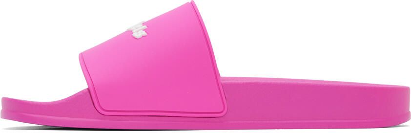 Palm Angels Pink New Logo Pool Slides - Picture 3