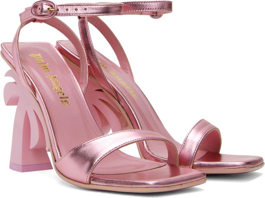 Palm Angels Pink Palm Heeled Sandals - Picture 2