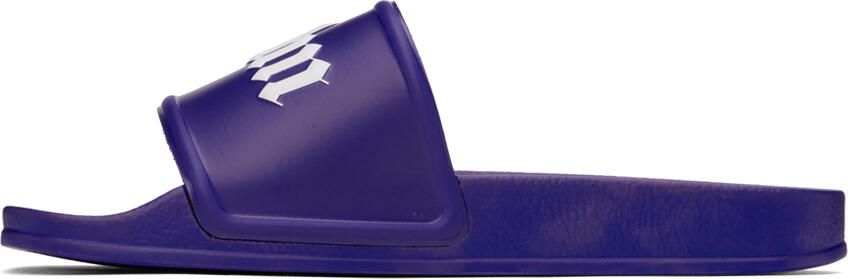 Palm Angels logo print slides Purple - Picture 4