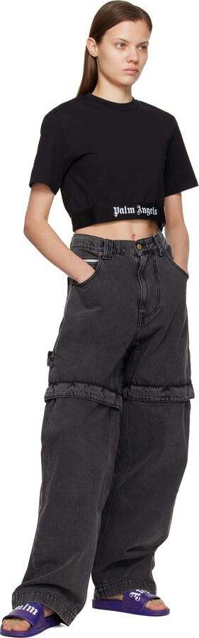 Palm Angels logo print slides Purple - Picture 3