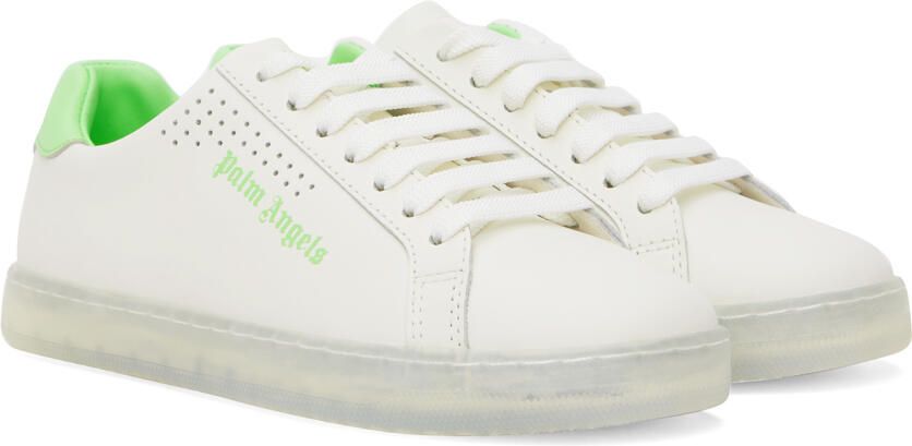 Palm Angels White & Green Palm One Sneakers - Picture 2