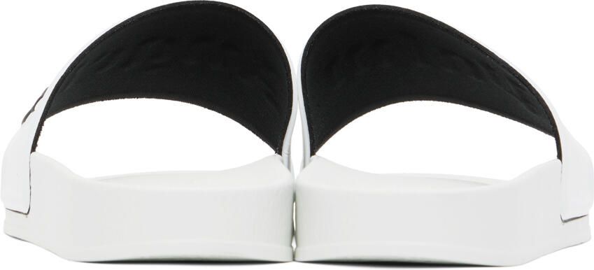 Palm Angels White Embossed Slides