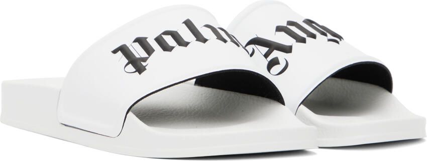 Palm Angels White Embossed Slides - Picture 2