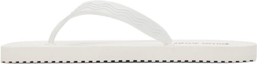 Palm Angels White Flip Flop Sandals - Picture 4