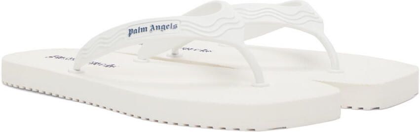 Palm Angels White Flip Flop Sandals - Picture 3