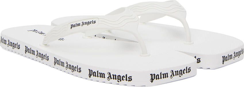 Palm Angels White Logo Sandals - Picture 2
