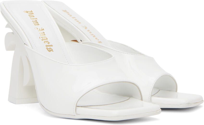 Palm Angels White Palm Beach Heeled Sandals - Picture 2