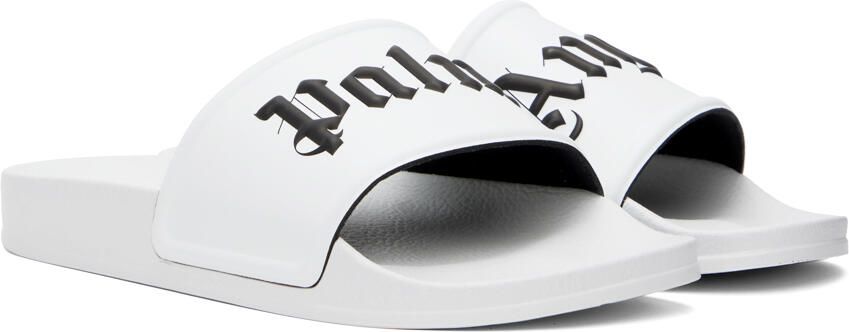 Palm Angels White Pool Slides - Picture 2