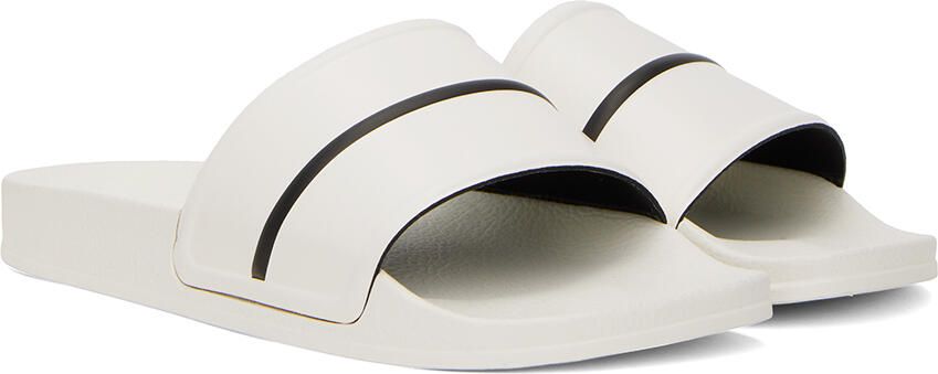 Palm Angels Track Pool stripe-detail slides White - Picture 2