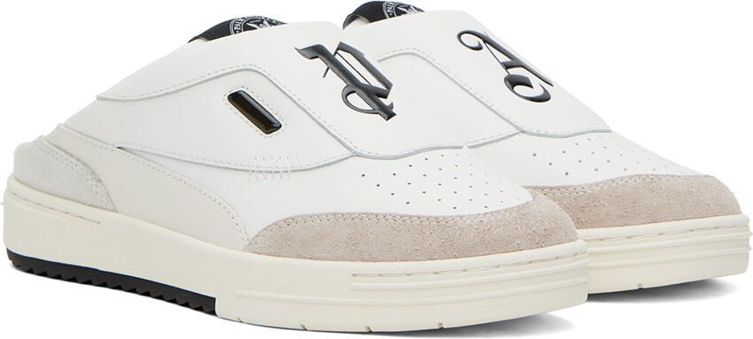 Palm Angels White University Mule Sneakers - Picture 2