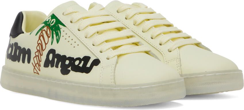 Palm Angels Yellow Palm One Sketchy Logo Sneakers - Picture 3