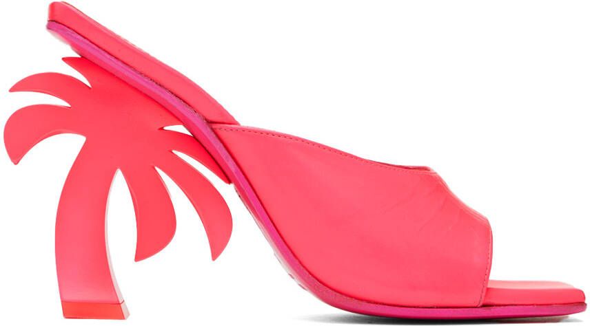 Palm Angels Pink Mule Palm Heels - Picture 5