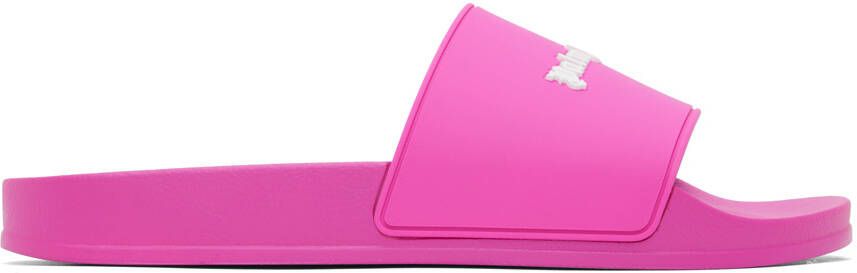 Palm Angels Pink New Logo Pool Slides - Picture 4