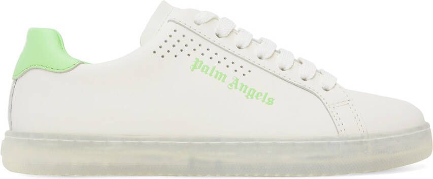 Palm Angels White & Green Palm One Sneakers - Picture 5