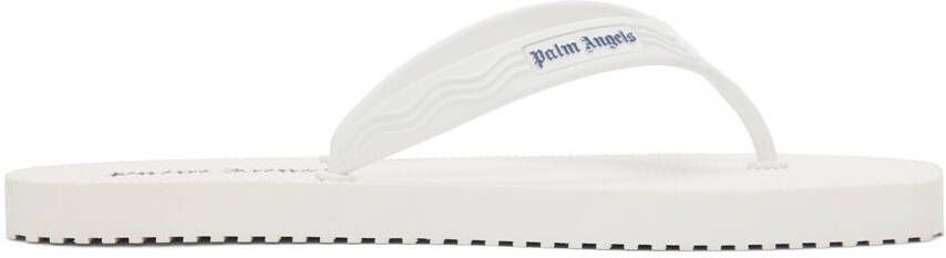 Palm Angels White Flip Flop Sandals - Picture 5