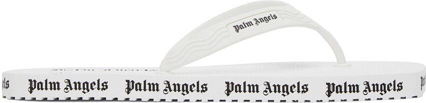 Palm Angels White Logo Sandals - Picture 4