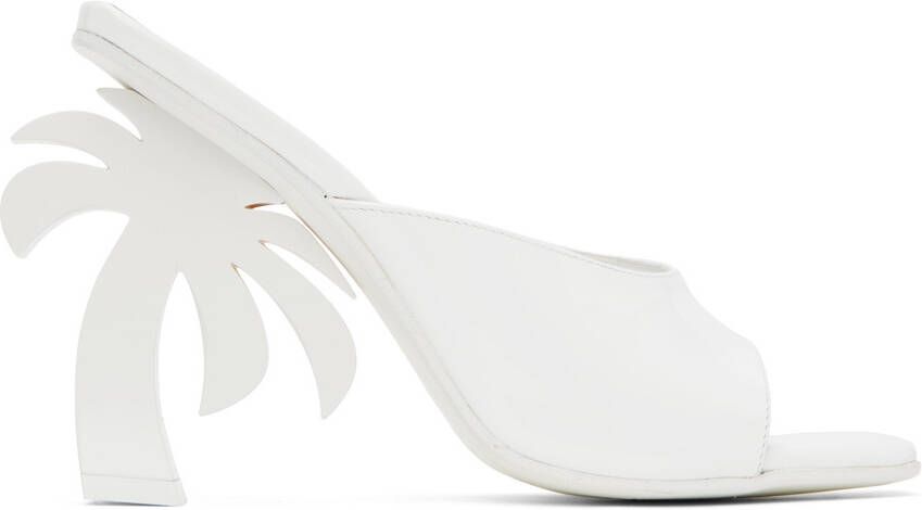 Palm Angels White Palm Beach Heeled Sandals - Picture 5