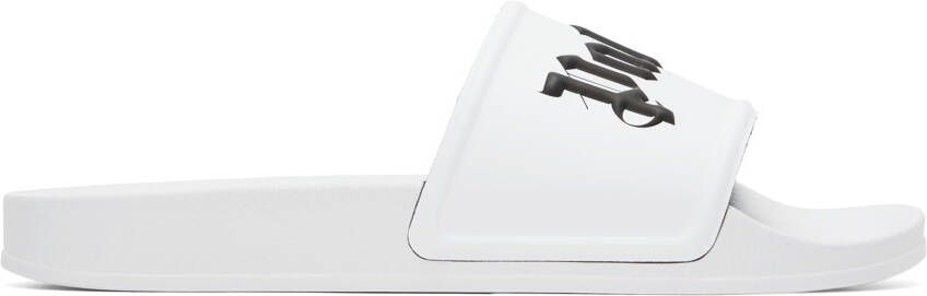 Palm Angels White Pool Slides - Picture 5