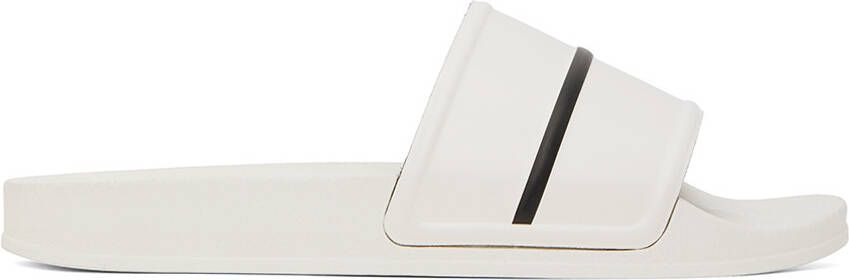 Palm Angels Track Pool stripe-detail slides White - Picture 5