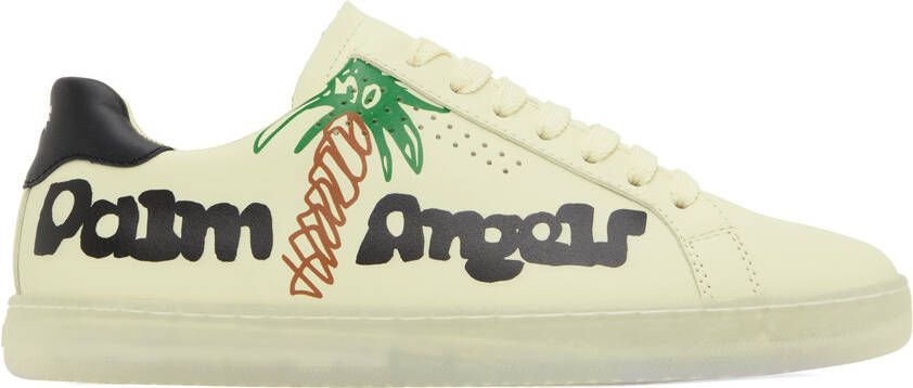 Palm Angels Yellow Palm One Sketchy Logo Sneakers - Picture 5