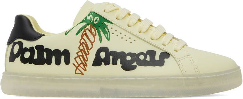 Palm Angels Yellow Palm One Sketchy Logo Sneakers - Picture 4