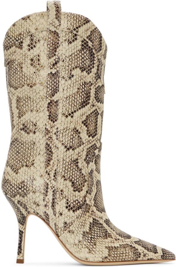 Paris Texas Beige & Brown Paloma Boots - Picture 5