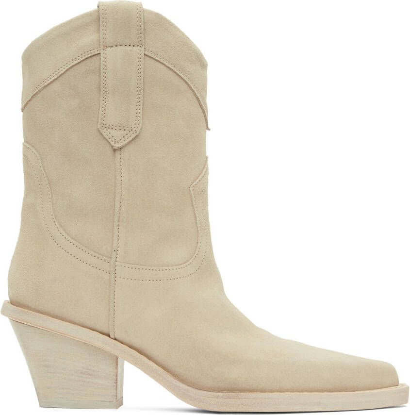 Paris Texas Beige Dakota Ankle Boots - Picture 5
