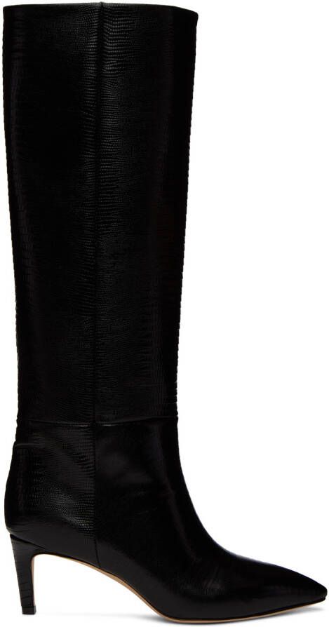 Paris Texas Black Croc Tall Boots - Picture 5